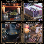 45 Bottles Dried Herbs & Flowers Kit with Crystal Spoon – Beginner Altar Supplies for Wicca, Pagan Magic, Incense, Bath & Spells, Unique Gift for Mother’s Day, Graduation & Wedding
