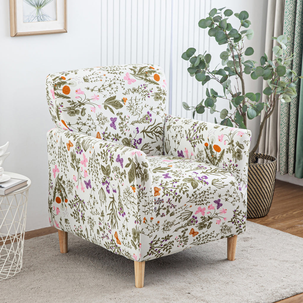Stretch Armchair Slipcover 1pc - Mid Century Modern Accent Chair Cover with Arms Soft Furniture Protector for Living Room Office Reception Reading Machine Washable