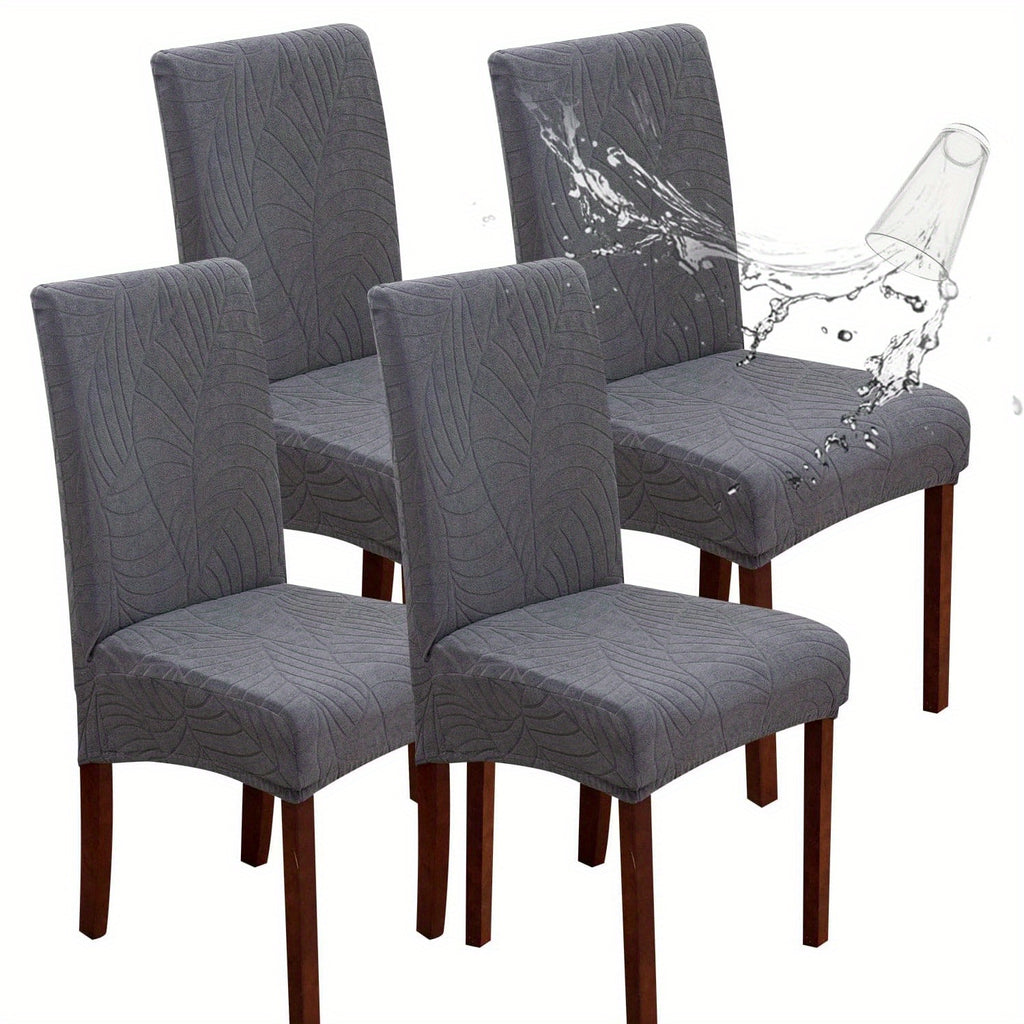Stretch Jacquard Dining Chair Covers Set of 4 or 6 Removable Washable Polyester-Elastane Slipcovers – Chair Protector for Kitchen Home Hotel Restaurant, Valentine's Day Home Decoration