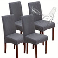 Stretch Jacquard Dining Chair Covers Set of 4 or 6 Removable Washable Polyester-Elastane Slipcovers – Chair Protector for Kitchen Home Hotel Restaurant, Valentine's Day Home Decoration