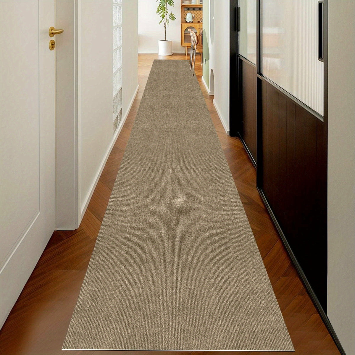 Non-Slip Runner Rug Washable & Cuttable – Low-Profile Hallway Rug for Kitchen, Living Room, Bedroom, Balcony & Poolside – Multiple Sizes 60x180 to 60x600cm