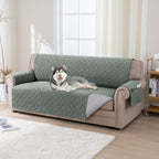 Liquid-Resistant Sofa Cover with Pocket, Geometric Pattern Couch Slipcover Furniture Protector for Pets, Washable Thick Soft 1 2 3 4 Seat Sizes Chair Loveseat Sofa