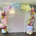 Sequin Backdrop Curtains 4 Panels 2FT x 8FT Glitter Party Decorations for Wedding Birthday Photo Booth Stage Background 30+ Colors
