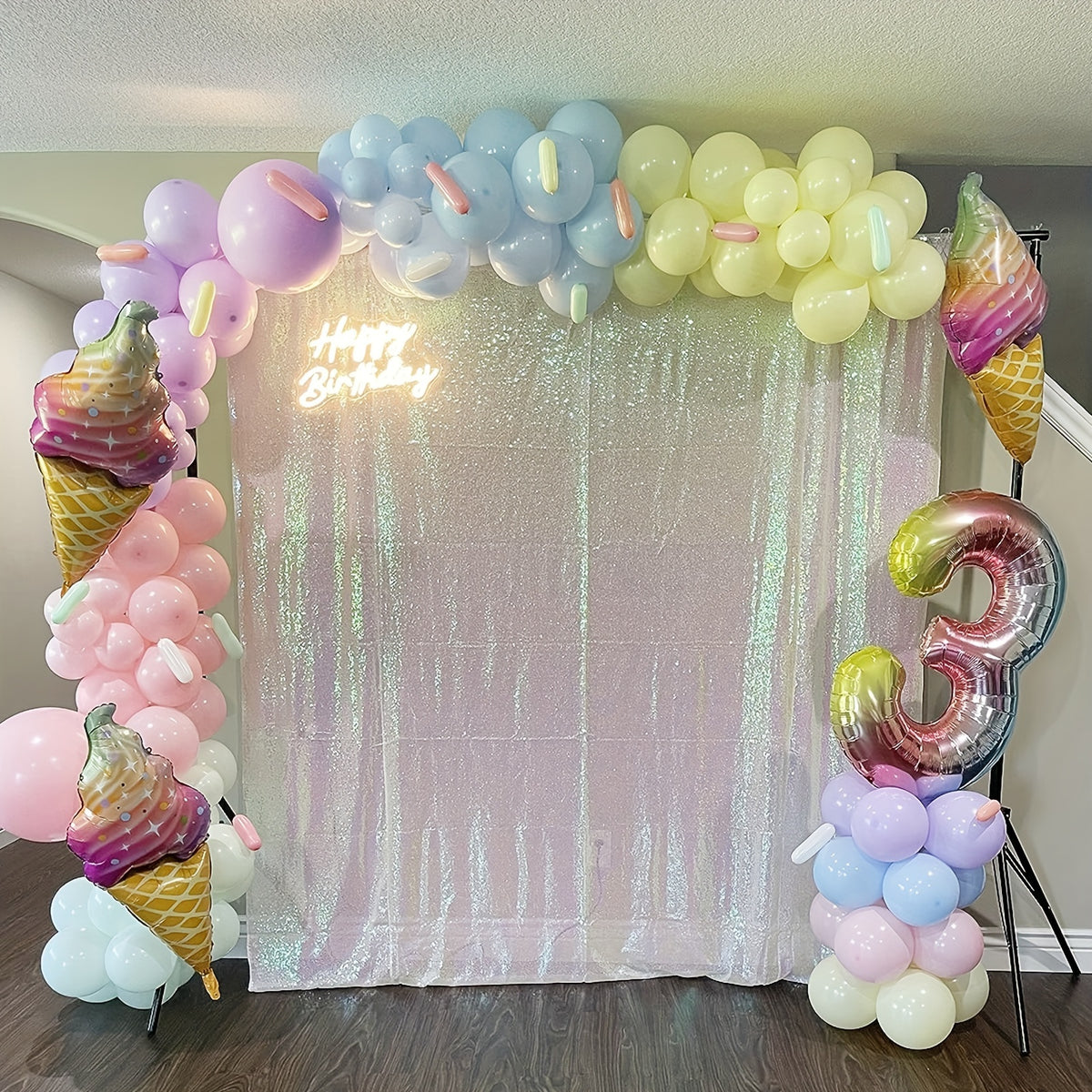 Sequin Backdrop Curtains 4 Panels 2FT x 8FT Glitter Party Decorations for Wedding Birthday Photo Booth Stage Background 30+ Colors