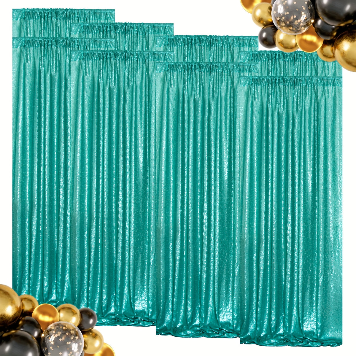 Sequin Backdrop Curtains – Glitter Party & Wedding Background Panels, 2ft×8ft per Panel, 4/6/8 Panel Sets, 29 Colors for Birthday, Stage, Bridal & Event Decor
