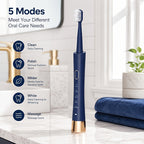 Sonic Electric Toothbrush with 8 Brush Heads - 5 Modes 31000 Vibrations IPX7 Waterproof USB Rechargeable 2 Min Timer Adults Men Women Couple Gift