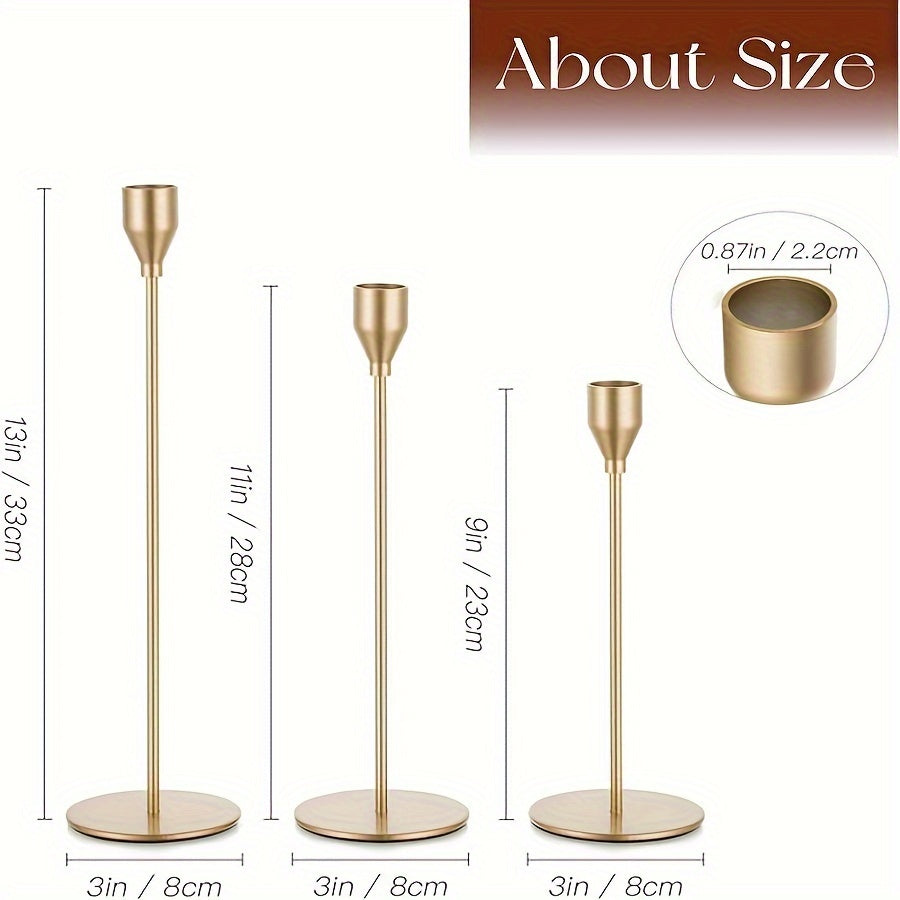 Candlestick Holders Set of 6 Pink & Gold Taper Candle Holders Decorative for Home Decor Weddings Dining Table Parties Anniversaries Elegant Centerpiece
