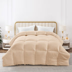 All Season Comforter with Corner Tabs & Box Stitching – Soft Fluffy Lightweight Hotel-Quality Duvet Insert for Twin Queen King, Breathable Year-Round Bedding