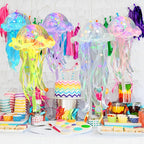 Jellyfish Lantern Party Decorations Colorful Translucent Hanging Lights – 5 or 9 Piece Set for Halloween, Christmas, Weddings & Birthday Indoor Outdoor Festive Decor