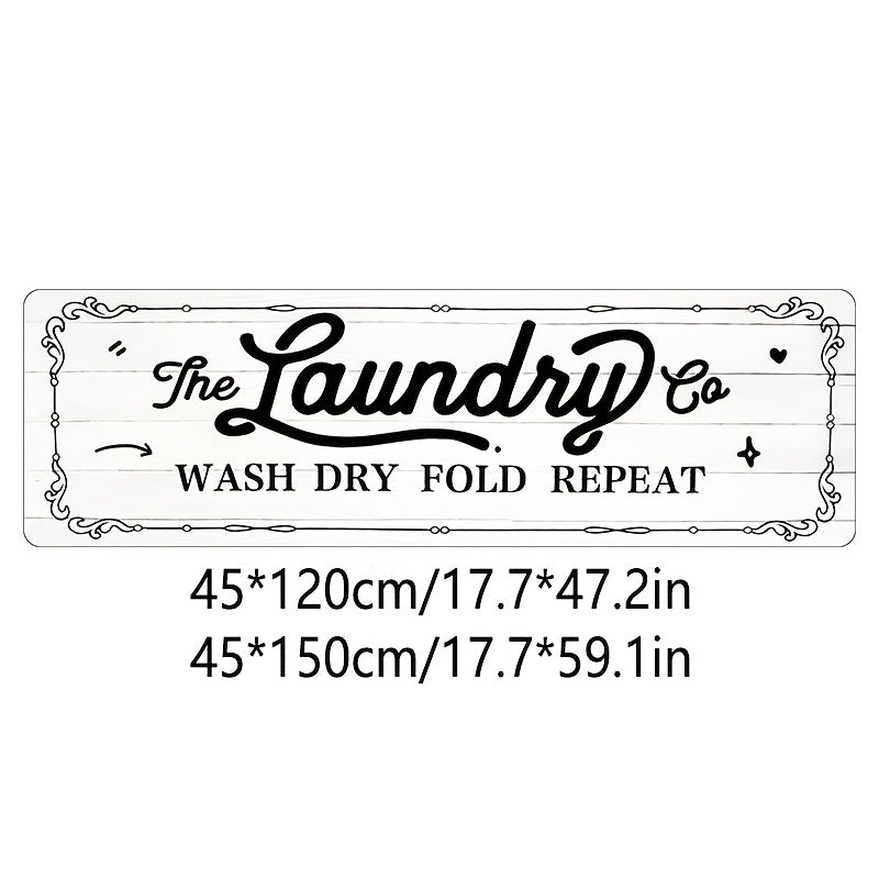 Non-Slip Runner Rug with Rubber Backing Machine Washable Floor Mat for Hallway Entryway Bathroom Laundry Room Rural Design 2 Sizes
