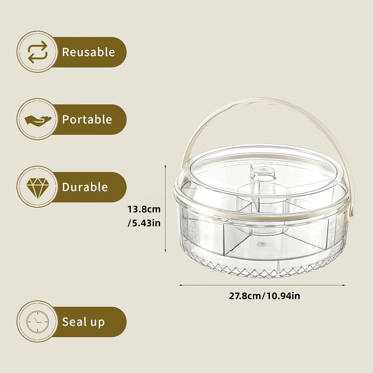 Portable Insulated Cooler Box with Flip-Top Lid – Large Capacity Transparent PET Ice Bucket for Camping, Picnic, Parties & Outdoor Drinks