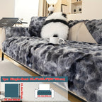 Plush Gradient Velvet Sofa Cover 450-500gsm Super Soft Warm Winter Pet Friendly Non-Slip Machine Washable Modern Style 1 2 3 4 Seater Living Room Couch Protector