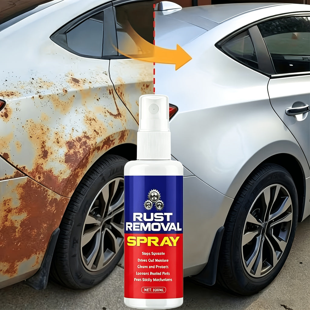 Multi-Purpose Rust Remover Spray for Metal Surfaces | Derusting Liquid for Automobile Wheel Hub, Furniture & Tools, Powerful Decontamination Quick Dry Formula, Smooth Reliable Rust Removal