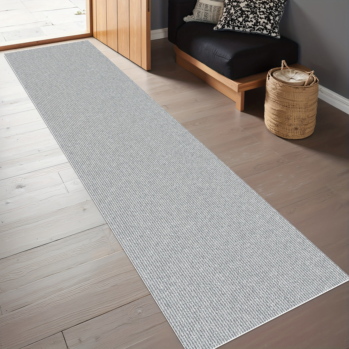 Non-Slip Long Runner Rug – 23.22" Wide, 4mm Thick Hallway Runner for Kitchen, Bathroom, Stairs & Entryway (Multiple Lengths & Colors)