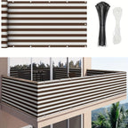 Balcony Privacy Net 3x16ft Fence Cover Mesh Shade Net Windproof Sun Shade Outdoor Screen for Patio Fence Backyard Porch 9 Colors