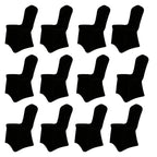 Stretch Spandex Chair Covers 6 12 Pack Machine Washable Wrinkle Resistant - Wedding Banquet Party Event Dining Chair Slipcovers Black White