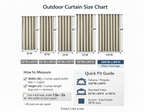 Outdoor Semi-Blackout Curtains Waterproof Grommet Top 4 Panels, Weather-Resistant Privacy Panels for Patio Pergola Gazebo Porch, 9 Colors 6 Sizes