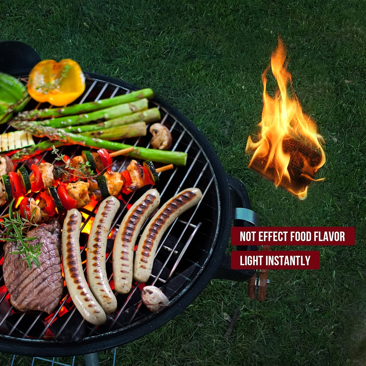 Fire Starter Blocks Odorless Safe Long Lasting for Fireplace Barbecue Camping Wood Stove Easy Light No Electricity Needed Indoor Outdoor 64pcs 192pcs