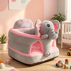 Kids Cartoon Sofa Chair Soft Thickened Toddler Seat – Cute Animal Design (Monkey, Elephant, Duck & More), Safe Learn-to-Sit Baby Chair, Portable Space-Saving Kids Furniture