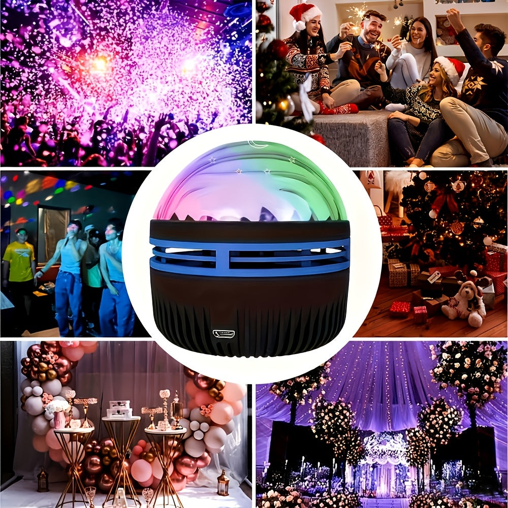 Starry Sky Mood Light – Milky Way Design 7-Color USB Frosted Glass Table Lamp with Remote Control for Bedroom Party Decor