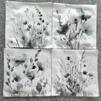 Boho Poppy Flowers Throw Pillow Covers Set of 4 Watercolor Chinoiserie Floral Cushion Covers 18x18 Inch for Sofa Bedroom Office Farmhouse No Insert