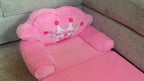 Flip Open Kids Sofa with Princess Crown Design – 2-in-1 Foldable Couch & Lounger Chair, Machine Washable Plush Cover, Certified Safe Foam, Dreamy Reading Nook Gift for Girls