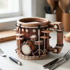 Musical Instrument Shaped Coffee Mug 11oz | Guitar & Drums Ceramic Cup Novelty Drinkware Perfect Gift for Music Lovers