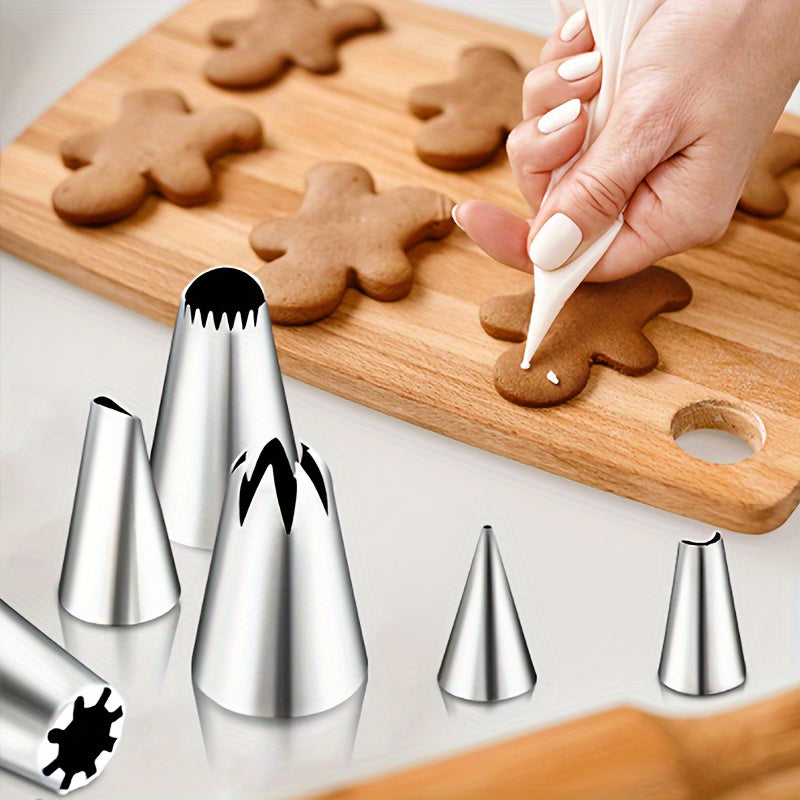 Cake Decorating Kit 236 & 386 Piece Piping Tips Set Stainless Steel Frosting Nozzles with Russian Tips Pastry Bags - Complete Baking Decorating Tools for Beginners