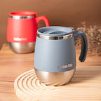 Insulated Coffee Mug Stainless Steel 16.91oz - Double Wall Vacuum Thermos Cup with Lid, Hot & Cold Travel Mug for Camping Outdoor Home, Red Khaki Blue, Holiday Birthday Gift