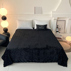 Super Soft Fuzzy Plush Throw Blanket 100% Polyester Lightweight Queen Size Bed Blanket for Women Bedroom Spring Summer 4 Colors 4 Sizes