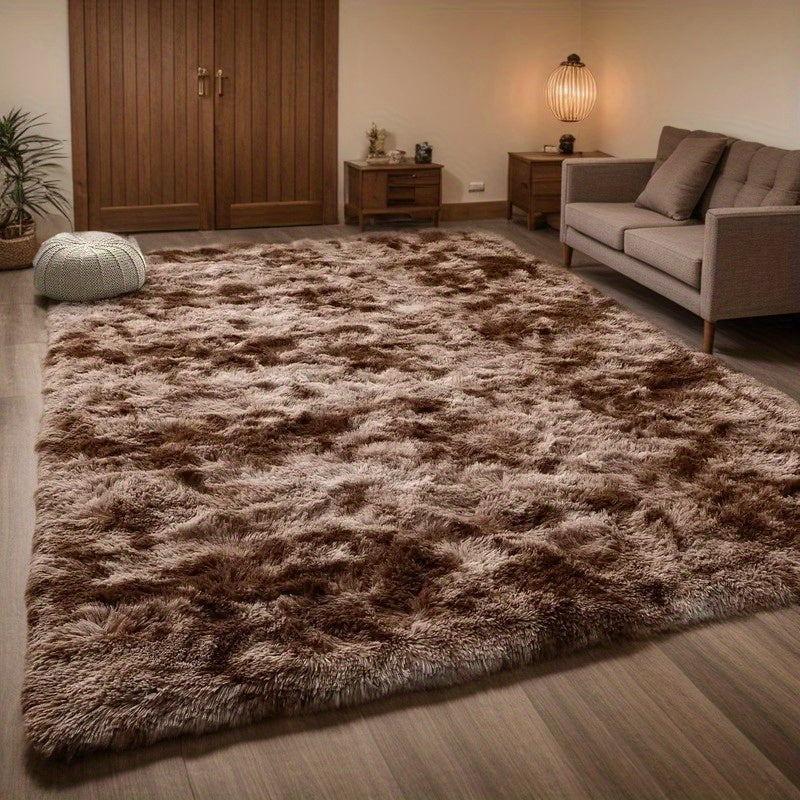 Shaggy Plush Area Rug Non-Slip Machine Washable Fluffy Tie-Dye Shedding Resistant 5x8 8x10 ft for Living Room Bedroom 7 Colors
