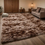 Shaggy Plush Area Rug Non-Slip Machine Washable Fluffy Tie-Dye Shedding Resistant 5x8 8x10 ft for Living Room Bedroom 7 Colors