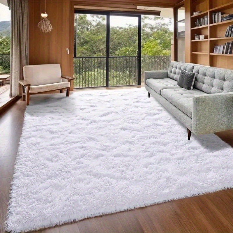 Shaggy Plush Area Rug Non-Slip Machine Washable Fluffy Tie-Dye Shedding Resistant 5x8 8x10 ft for Living Room Bedroom 7 Colors