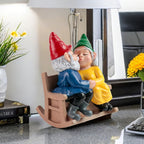 Kissing Couple Gnome Statue – Cute Garden Gnome Figurine for Indoor & Outdoor Decor | 5"L x 3.5"W x 6"H Romantic Gnome Sculpture | Valentine's Day, Wedding & Anniversary Gift