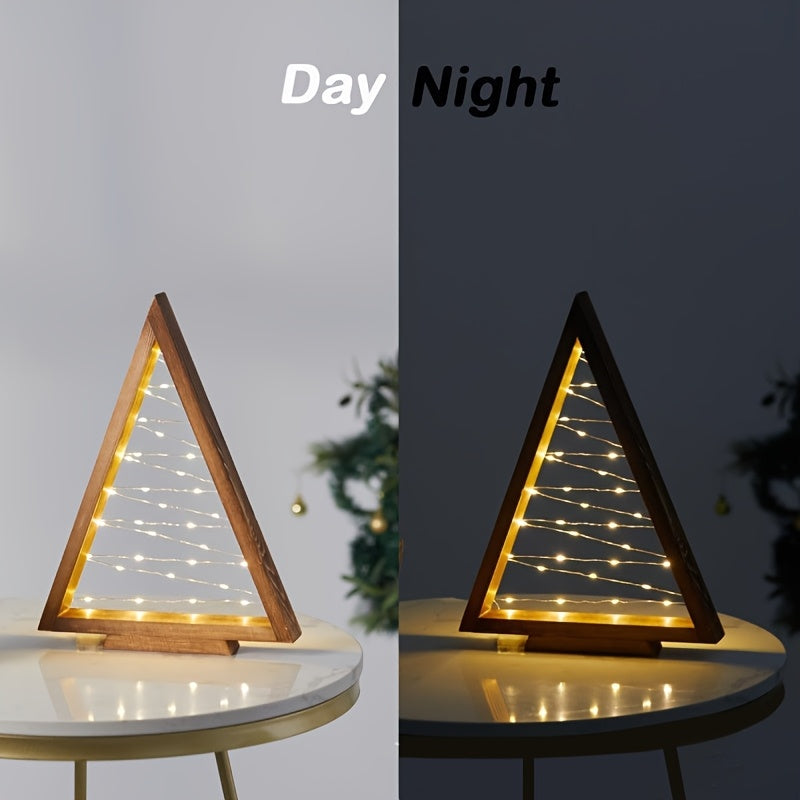 Wooden Desktop Mini Light Tree Set – Decorative LED Holiday Trees for Home, Office & Shelf Displays, Reusable, 2 to 6-Piece Sets