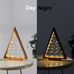 Wooden Desktop Mini Light Tree Set – Decorative LED Holiday Trees for Home, Office & Shelf Displays, Reusable, 2 to 6-Piece Sets