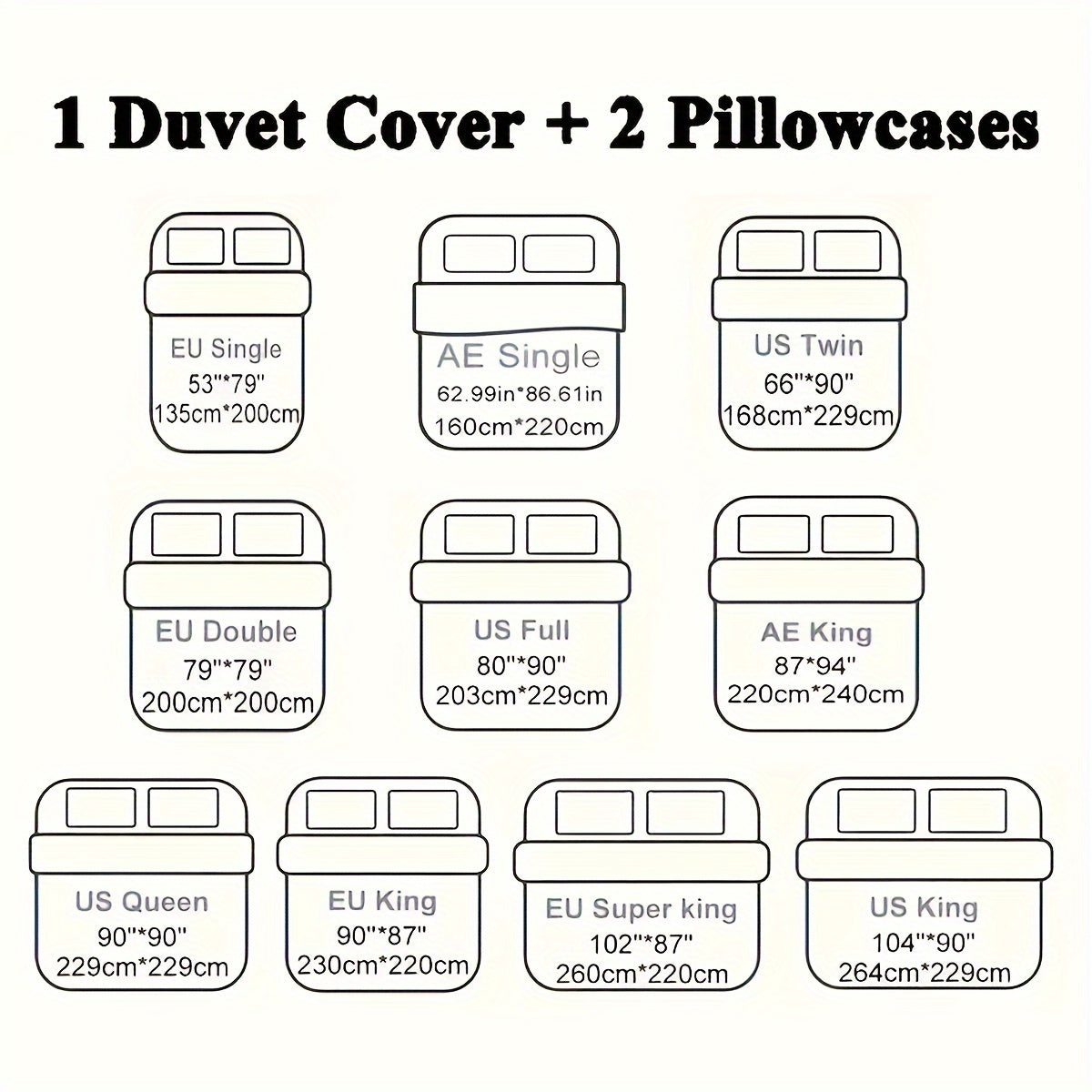 Green Geometric Duvet Cover Set 3 Piece Soft Microfiber with 2 Pillowcases Multiple Sizes Bedroom Decor Comforter Not Included
