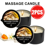 2-in-1 Soy Wax Massage Oil Candle Essential Oil Scented Warm Moisturizing Body Lotion Luxury Spa Candle Gift Set for Women Nail Salon Pedicure Wedding Christmas Valentine 1pc 2pc 6pc 17 Scents