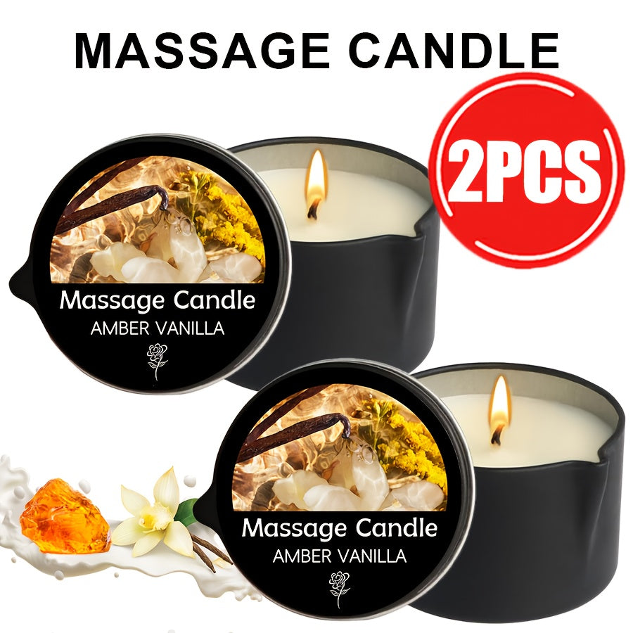 2-in-1 Soy Wax Massage Oil Candle Essential Oil Scented Warm Moisturizing Body Lotion Luxury Spa Candle Gift Set for Women Nail Salon Pedicure Wedding Christmas Valentine 1pc 2pc 6pc 17 Scents