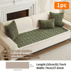 Thickened Quilted Sofa Cushion Pad Soft Polyester Seat Mat for Loveseat 2 3 4 Seater Sofa Autumn Winter Warmth Home Decor Dark Gray Dark Coffee Cream Green