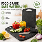 Cutting Board Set 3pcs, Non-Slip Kitchen Chopping Boards with Juice Groove, Dishwasher Safe, Durable BPA-Free Boards for Meat, Vegetables & Fruit, Kitchen Essential & Great Housewarming Gift