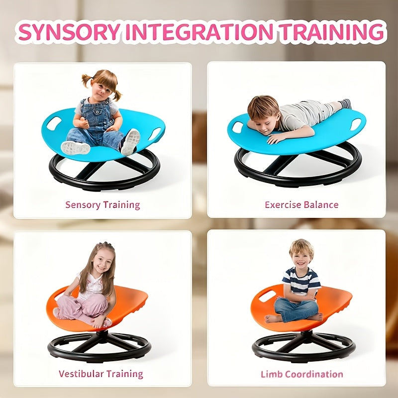 Sensory Spinning Chair for Kids with Anti-Slip Metal Base – Balance & Concentration Training Seat for Autism, Therapy & Home Use, Sensory Integration Exercise Chair for Training Centers, Gift Idea