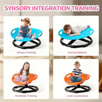 Sensory Spinning Chair for Kids with Anti-Slip Metal Base – Balance & Concentration Training Seat for Autism, Therapy & Home Use, Sensory Integration Exercise Chair for Training Centers, Gift Idea