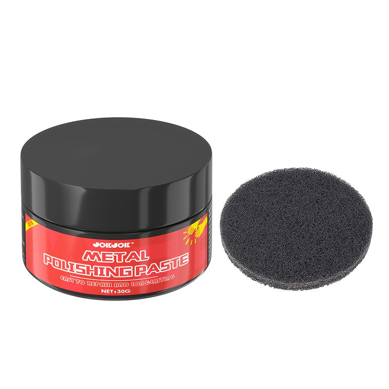 Metal Polish & Gloss Restoration Paste 30g with Sponge – Long-Lasting Shine & Protection for Kitchen Pots, Bathroom Fixtures & Car Surfaces, Easy-Apply Cream Renovation Paste