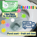 Toilet Cleaning Gel Stamps with Dispenser & Air-Freshening Fragrance – 8 Pieces / 96 Gel Patterns Toilet Bowl Cleaner for Ceramic Surfaces, Bathrooms & Kitchens