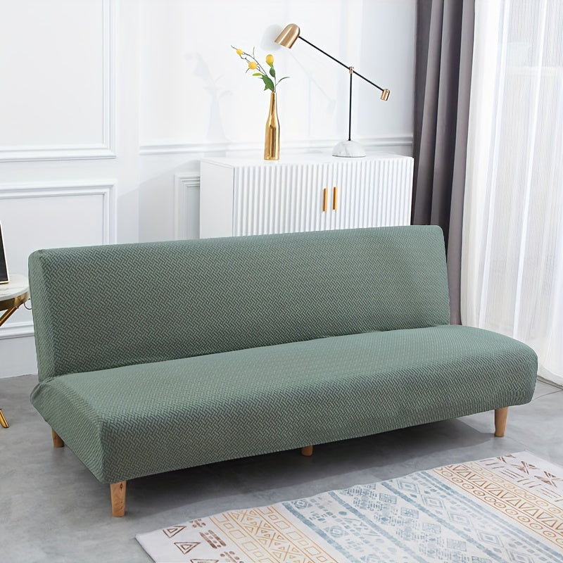 T-Shaped Jacquard Sofa Cover Futon Slipcover - Stretch Couch Cover for Living Room Office L Shaped Sofa Protector M L Size