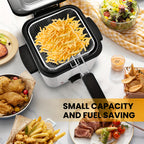Electric Deep Fryer with Stainless Steel Basket 1.5L-6L Adjustable Temperature Foldable Handle Easy-Clean Dishwasher Safe