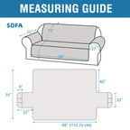Liquid-Resistant Sofa Cover with Pocket, Geometric Pattern Couch Slipcover Furniture Protector for Pets, Washable Thick Soft 1 2 3 4 Seat Sizes Chair Loveseat Sofa