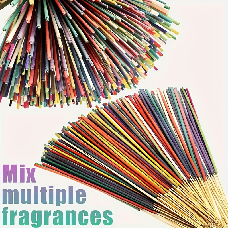 Incense Sticks Bulk Pack 98-170pcs Natural Fragrance Essential Oil Scented Incense for Home Yoga Meditation Camping Vacation Aromatherapy Room Freshener Multiple Scents Colors Gift Set Festive Decor