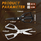 Kitchen Scissors Set 2pc Heavy Duty Stainless Steel Meat Shears Dishwasher Safe - Sharp Poultry Shears for Chicken Bones Turkey Fish 7-Inch Blade Ergonomic Handle Gift Box, Red/Black/Black & White